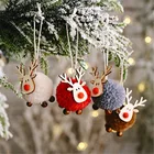 Украшение для рождественской елки, подвеска в виде рождественского войлочного оленя, Рождественское украшение, Счастливого Рождества, Нового года 2021