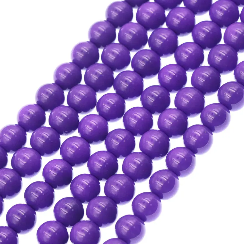 Factory Outlet Purple Baking Paint Loose Beads for Jewelry Making Charm Elegant Spacer DIY Beauty Gift Accessories Craft 15" B93 |