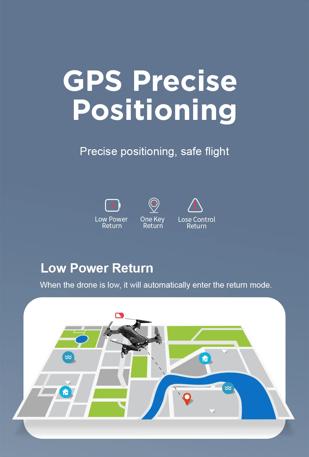 HYR10 Дрон GPS 5G WiFi Регулируемая 2K камера селфи-Квадрокоптер RC более низкая мощность возврат Безголовый режим FPV Дроны с камерой HD