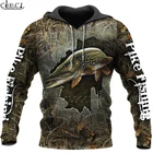 Мужская толстовка CLOOCL с 3D принтом щуки и рыбалки, пуловер в стиле Харадзюку, осенняя толстовка, повседневная куртка унисекс, спортивные костюмы, Прямая поставка