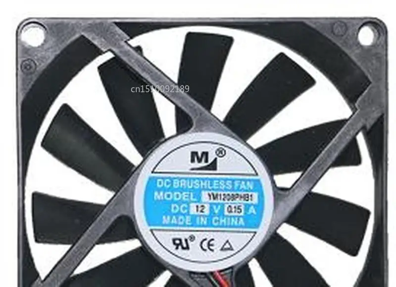 

for Fan 8015 12V 0.25A Silent Fan YM1208PHB1 2 Line 8cm Free shipping