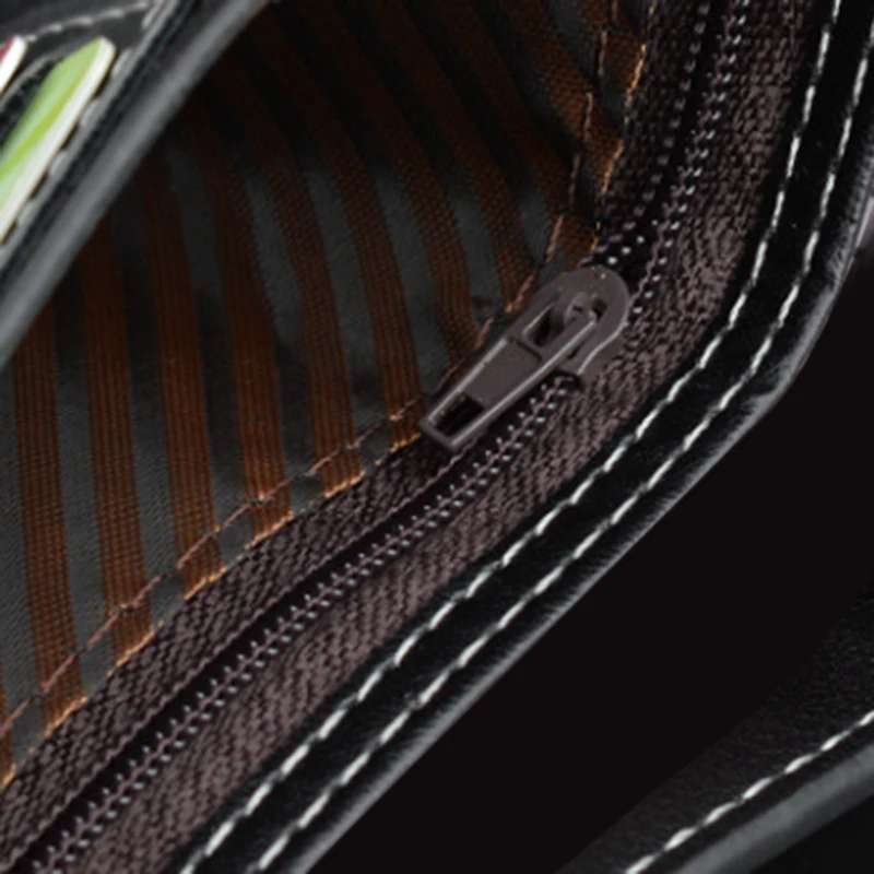 

Men's Short Fashion Multi-Card Card Holder Crocodile Pattern Soft Wallet Large Capacity Horizontal Wallets(Black)