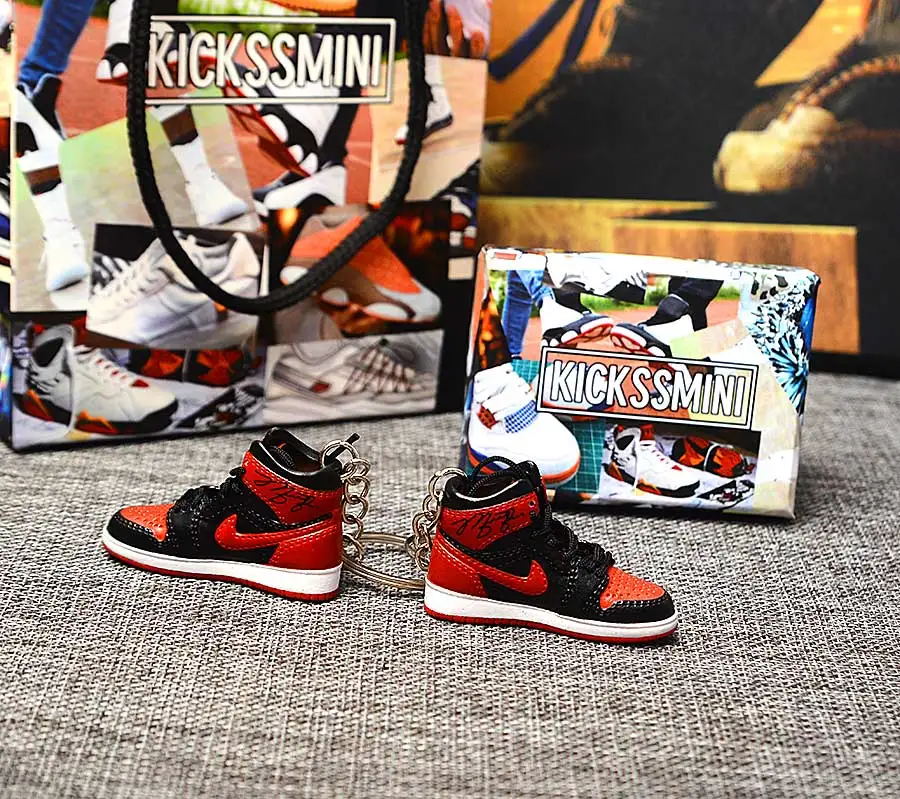 Персональный DIY Jordan Generation AIR JORDAN 1 chicago 3D кроссовок фигурный брелок сумка Подвеска парный брелок