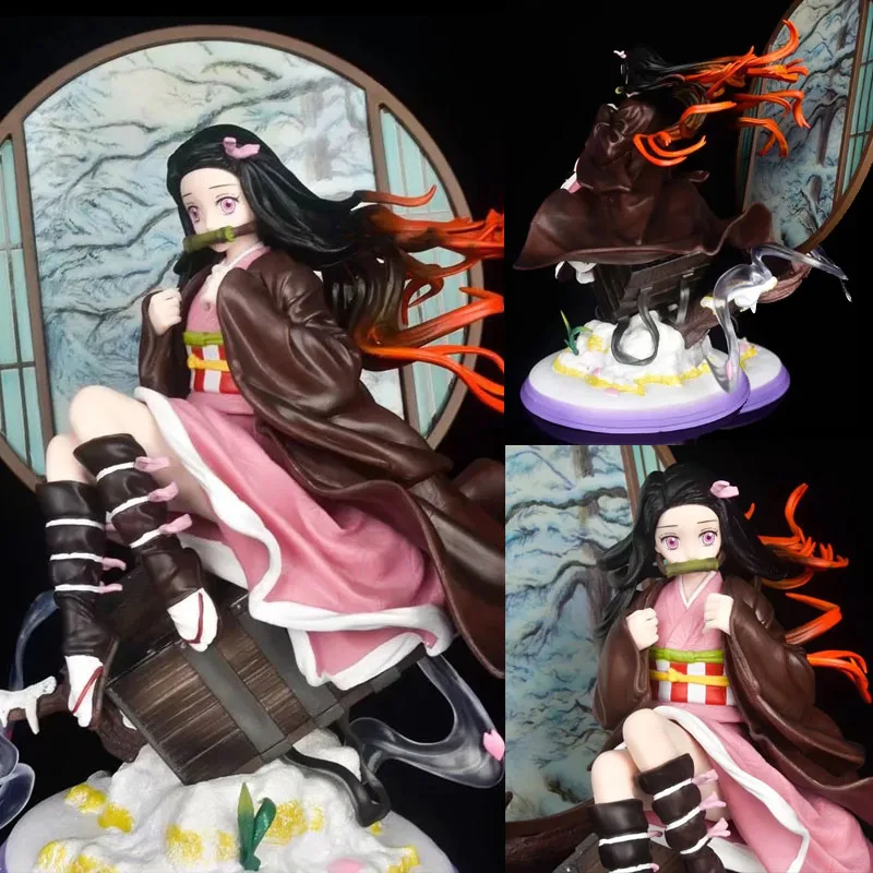 

28cm Demon Slayer Anime Figure Kamado Nezuko Action Figure PVC Collection Model Toys Gifts