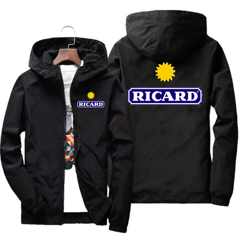

Куртка RICARD мужская с капюшоном, повседневная толстовка на молнии, спортивный костюм, модная одежда для мужчин, зимние куртки