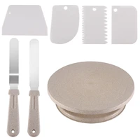diy pan baking tools pastry turntable kit cake decoration accessories plastic dough knife cream nozzles cakes stand rotary table
