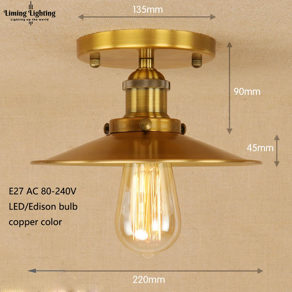 Лофт винтажные потолочные светильники Lamparas De Techo Lustre Luminaria Abajur комнатная потолочная лампа освещение Промышленное освещение для гостиной