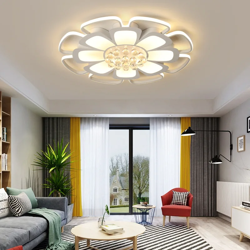 

k9 crystal ceiling lights living room decoration lotus flower crystal light balcony porch restaurant Bedside Aluminum