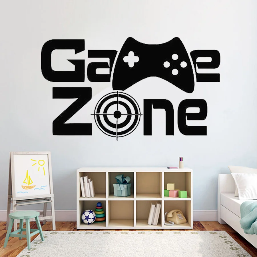 Настенный декор наклейка на стену для геймера Game Zone виниловые наклейки детской