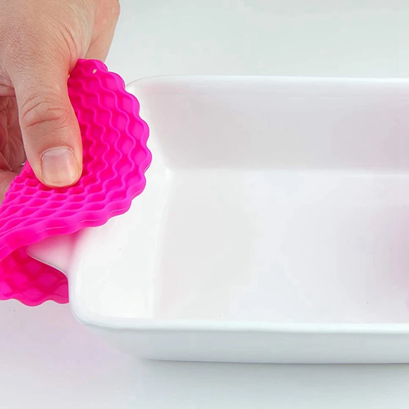

6Pcs Silicone Drinks Coasters Non Slip Heatproof Easy to Clean , Home Decorative That Protect All Surfaces