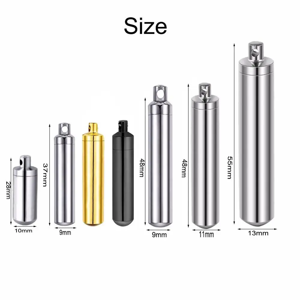 Дропшиппинг 5 размеров цилиндрическая урна для кремации ожерелье праха памятный