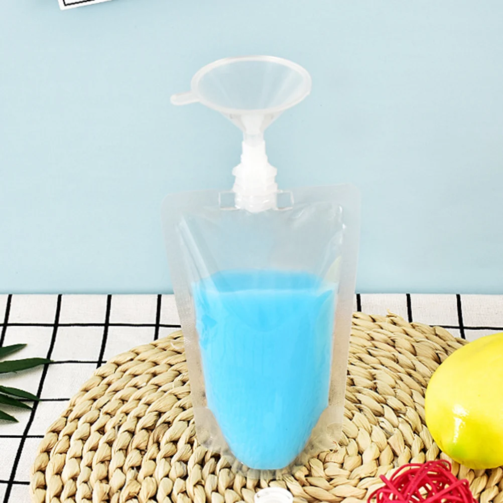 100pcs Drink Flask Liquor Pouch Reusable Beverages Drinking Flasks With Funnel For Camping Party Outdoor 100ML 200ML 250ML 300ML | Дом и сад