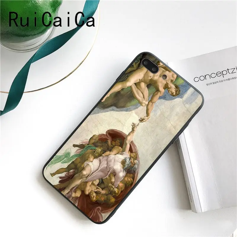 Ruicaica Mona Lisa Art David Line Красочный милый чехол для телефона iPhone 8 7 6 6S X XS MAX 5 5S SE XR 11 Pro Max |