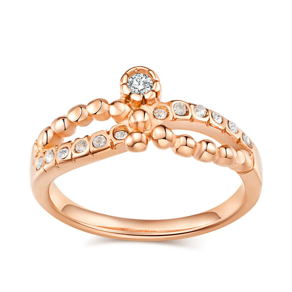 

Stainless Steel Womens Rings Zircon Rose Gold Mask Trendy for Wife Lovers Couple Girlfriend Jewelry Creativity Gift Wholesale