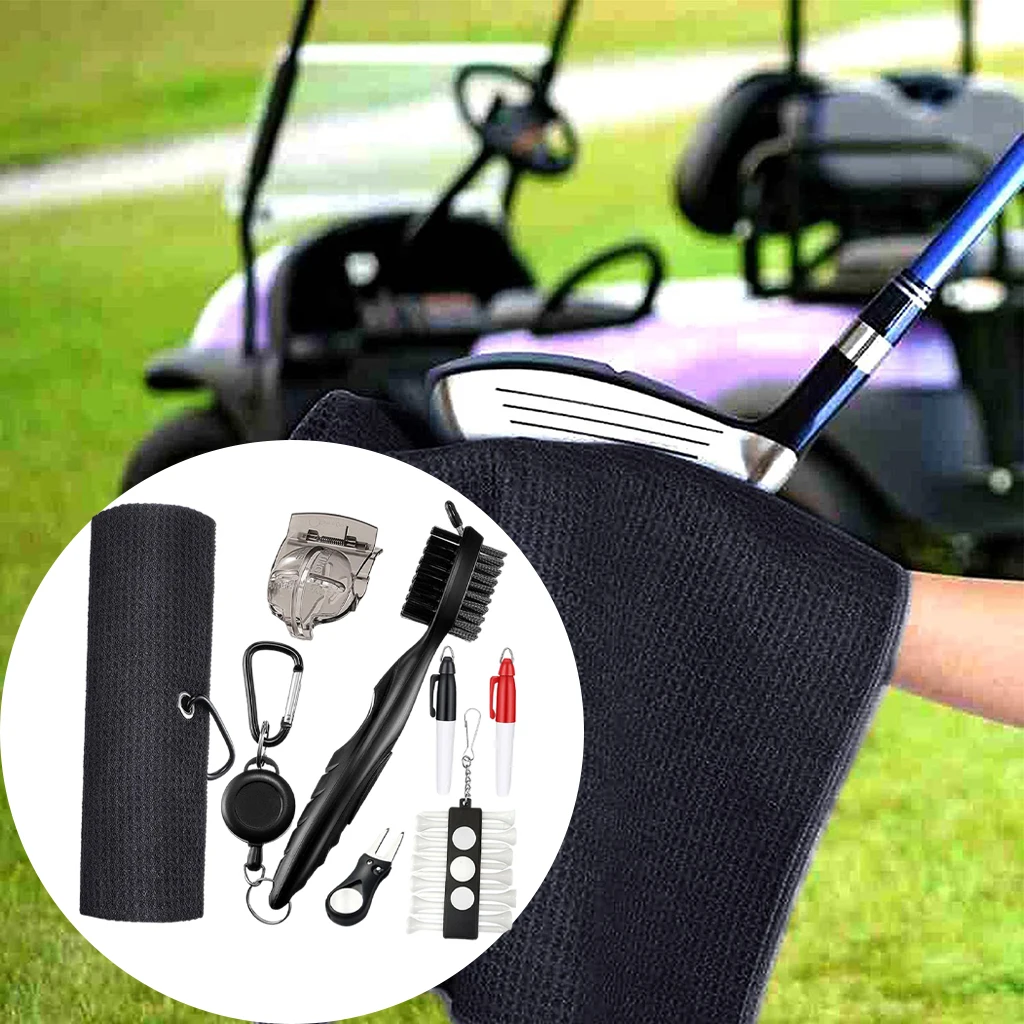 Набор для чистки клюшки гольфа полотенце щетка инструмент спортивный складной