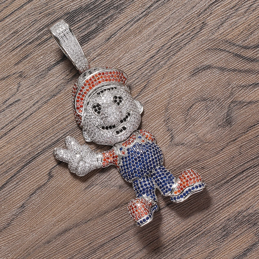 Большой Размеры высокого качества латунь камни CZ подвеска в стиле хип-хоп