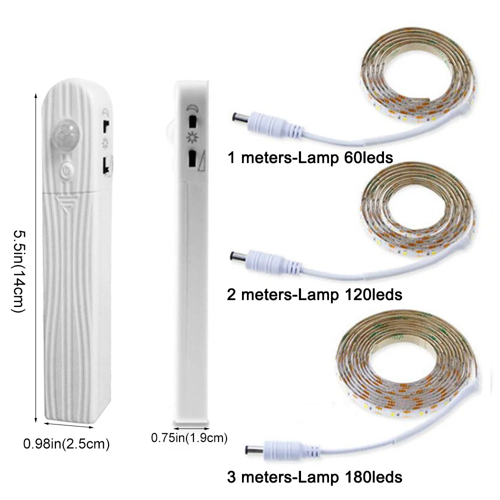 1/2/3 м Светодиодные ленты света движения PIR Сенсор Водонепроницаемый прихожей DIY