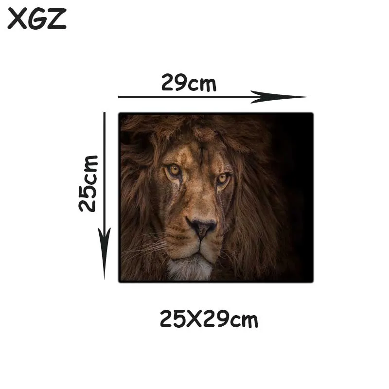 

XGZ Large Gaming Mouse Pad Black Lock Edge Animal Ferocious Lion HD Custom Computer Keyboard Table Mat Rubber Strip Non-slip Xxl