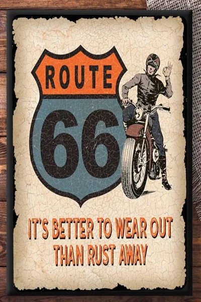 

Biker Sign Metal Sign Old Biker Gift Motorcycle Gift Route 66 Sign Vintage Look Sign Garage Wall Decor Tin Sign