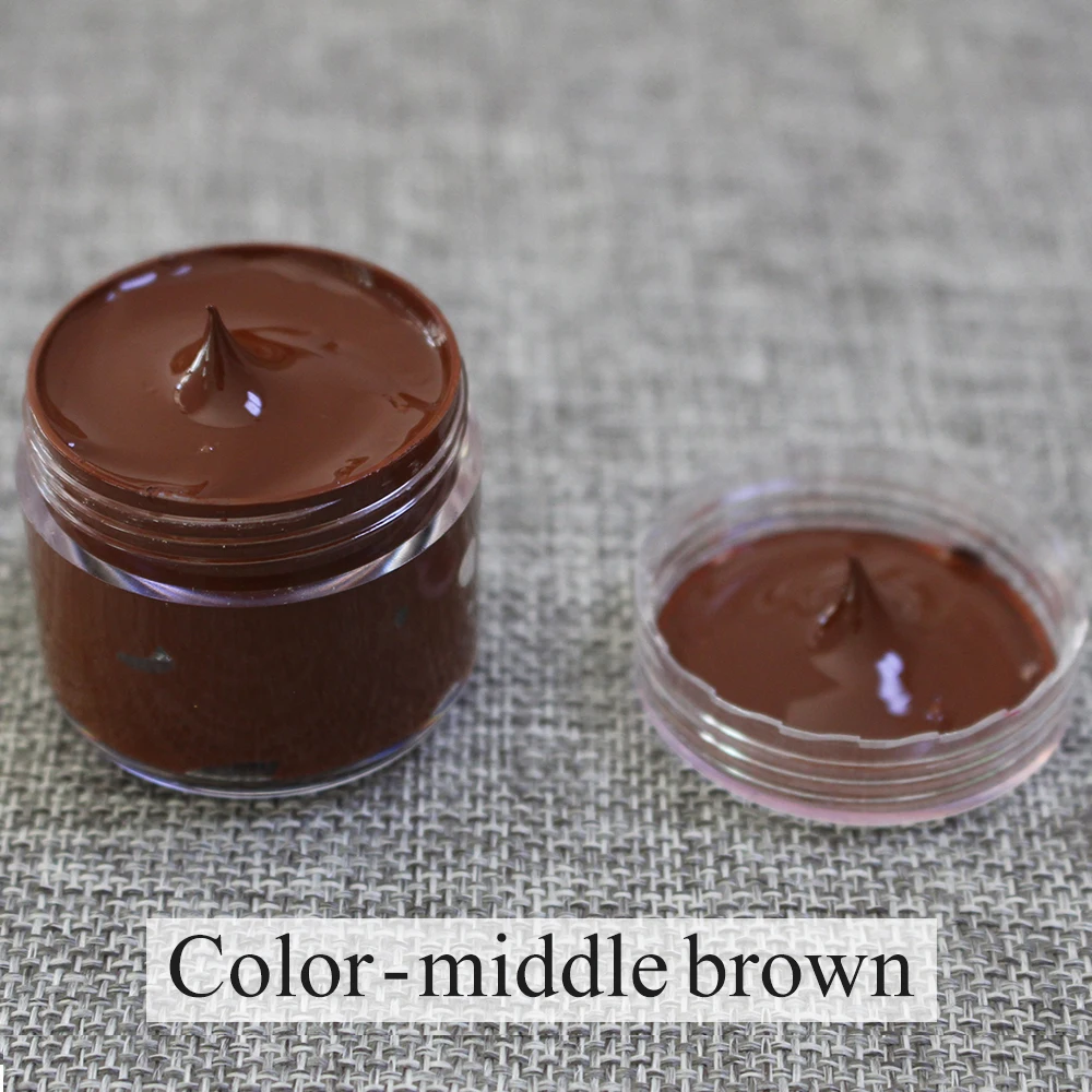 

Leather Care Shoe Cream Middle Brown for Painting Leather Sofa, Bags Shoes Clothes Car Seat Repair&Refurbished Leather Paint Set
