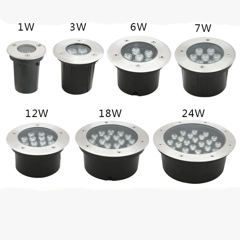

Fanlive 10pc 3W 5W 6w 7w 9w 12w 18w Underground Lamps Llight Outdoor Buried Lamp IP65 AC85-265V Recessed LED Floor Lights
