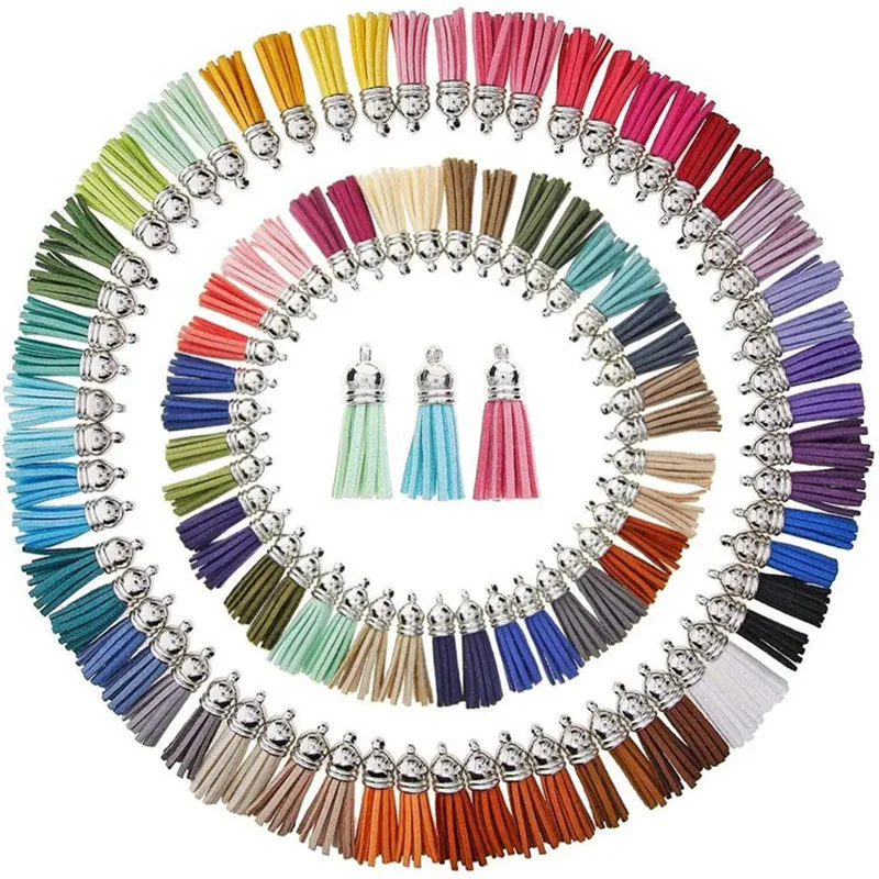 

50pc Mini "tassels" Craft Charms Faux Leather Tassels Pendant for Keychain, Bracelet Jewelry Finding Wholesale Charms Tassels K2