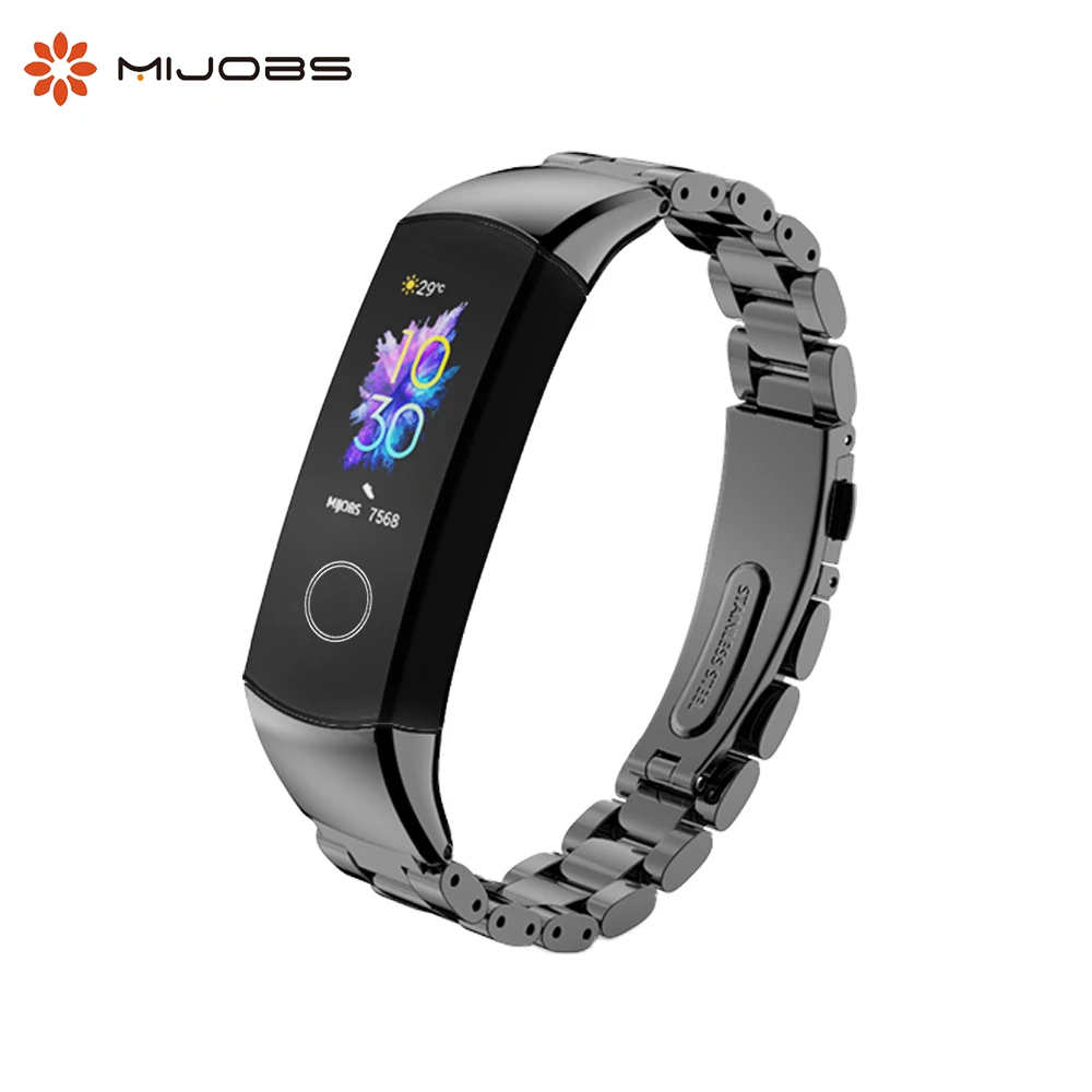 Металлический ремешок Mijobs для Huawei Honor Band 5 браслет из нержавеющей стали часов 4