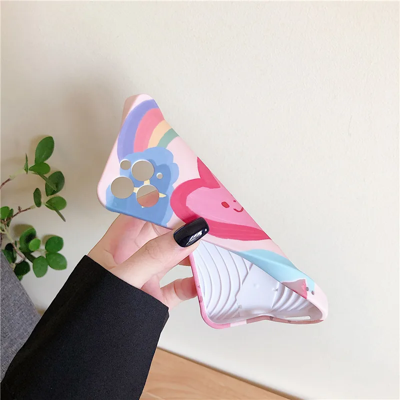 Милый чехол для телефона с сердечками и медведем iPhone 11 Pro Max SE 2020 7 8 plus X XR XS задняя