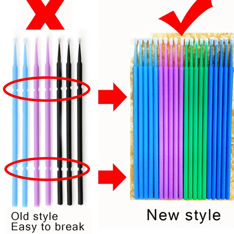 100 шт. Одноразовые Инструменты для наращивания ресниц индивидуальные