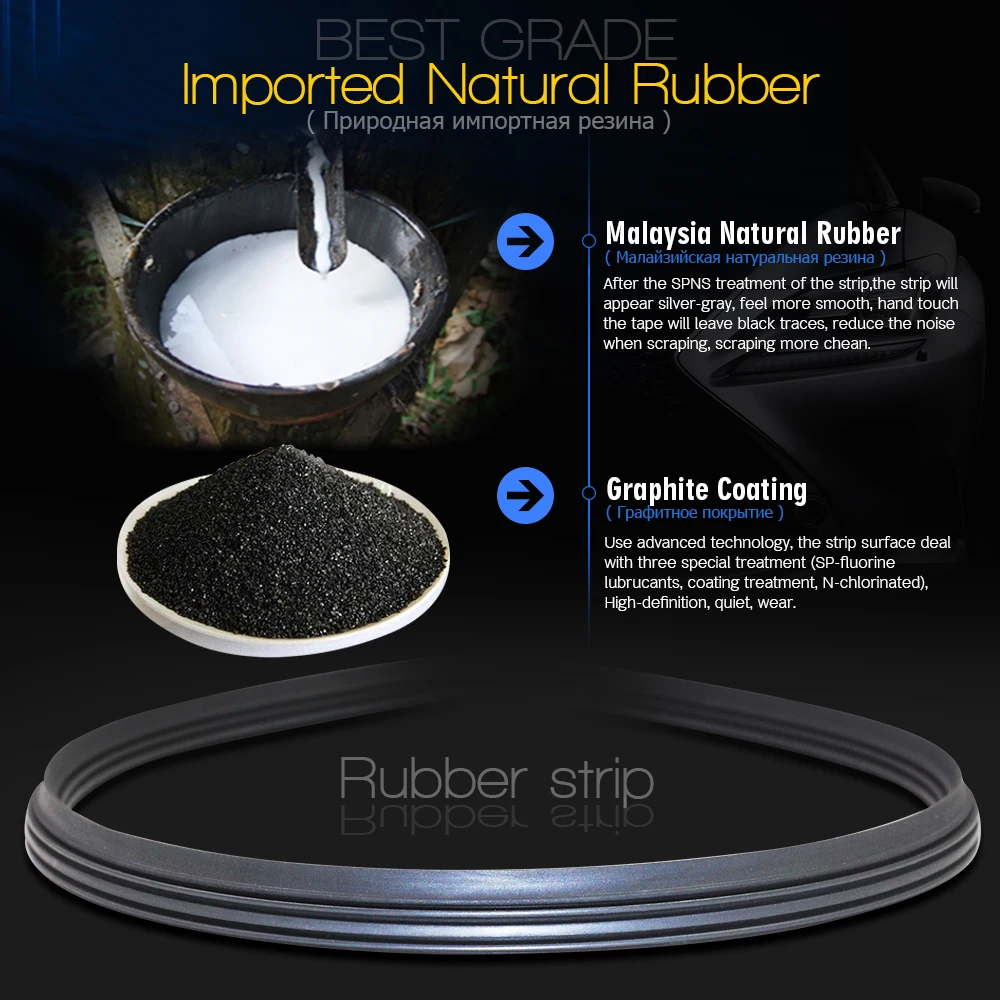 Buildreamen2 2 X Car Wiper Blade Front Windscreen Rubber Styling For Chrysler Town &amp Country Fit J Hook Arms 2001-2016 | Автомобили и