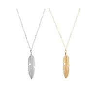 fashion feather necklace creative alloy autumn and winter sweater chain