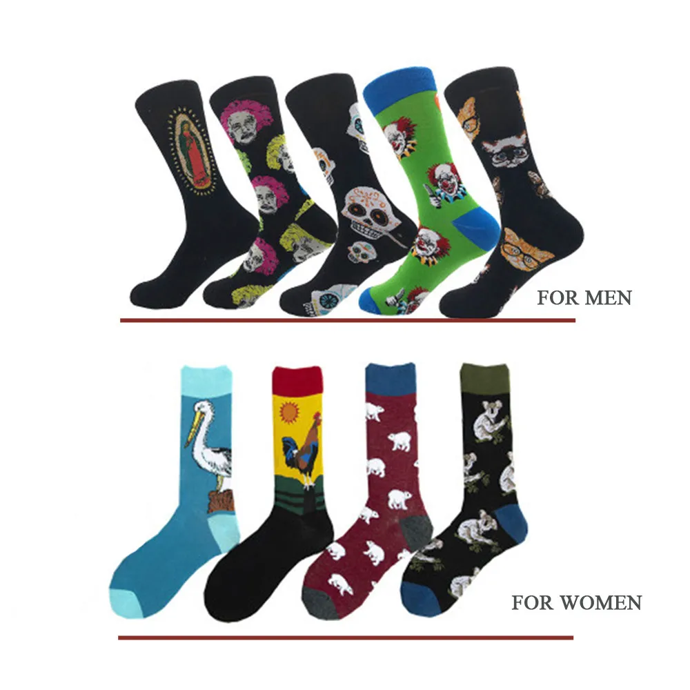 Мужские носки хлопковые модные мужские в стиле хип-хоп тренд Harajuku Marvel клоун