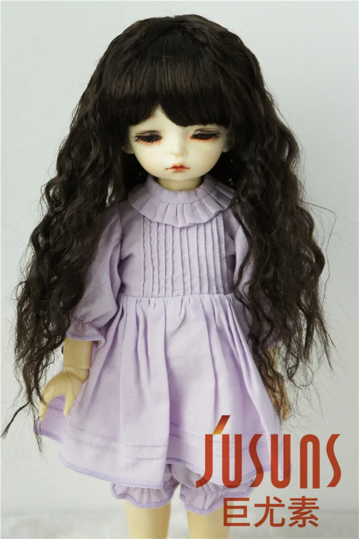 JD041 1/6 1/4 1/3 длинная волнистая кукла syntheitc мохер парики Suir для размера 6 7 дюймов 8 9 10