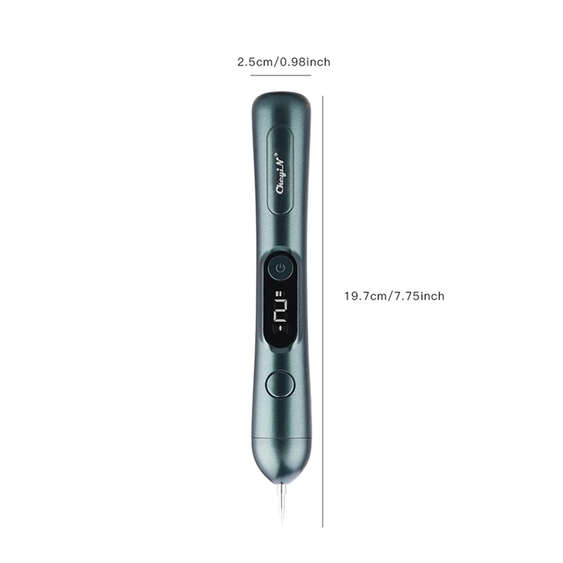 

Cordless Laser Mole Remover Electric Wart Freckle Removal Dark Spot Skin Tag Tattoo Eraser Plasma Pen LCD Display 9 Intensity