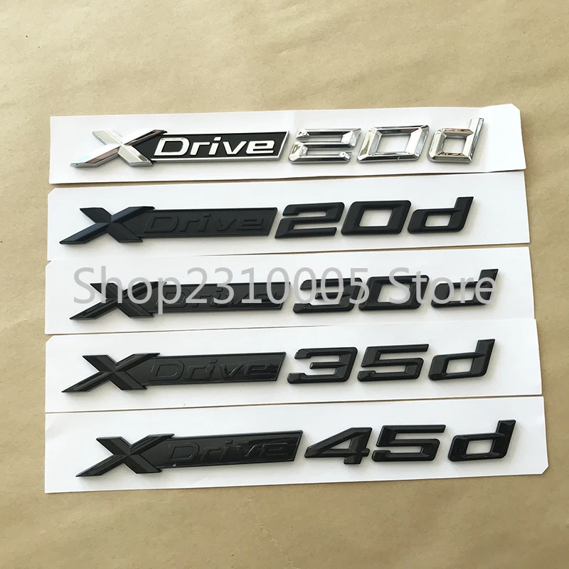 

Full Glossy Black XDrive 20d 25d 30d 35d 40d 45d 50d 20i 25i 28i 30i 35i 40i 50i Fender Trunk Emblem Badge for BMW Car Sticker