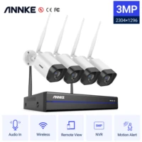 annke 3mp wifi video surveillance system 5mp nvr 4x 3mp ip camera audio recording security cameras ai detection cctv cameras kit