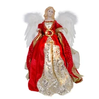 40cm red angel dolls toy crafts ornaments home decorations christmas festive birthday gift for kids hogar decor adornos navidad