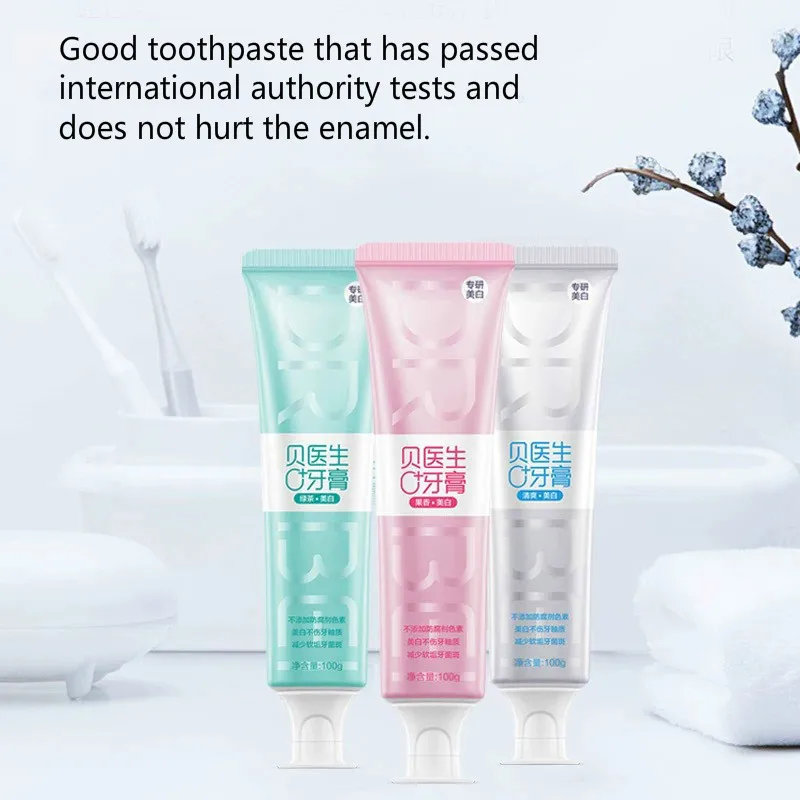 Mi Bei 0+ Upgrade Fresh Whitening Tooth Stain Toothpaste 3 Flavors Fruity Refreshing Green Tea for Pregnant Women | Бытовая техника