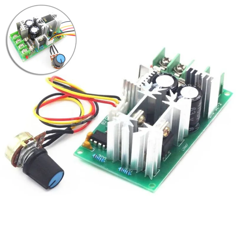 New Ultra-small DC 12V 24V 36V 48V PWM Mini Motor Speed Controller Switch 20A |