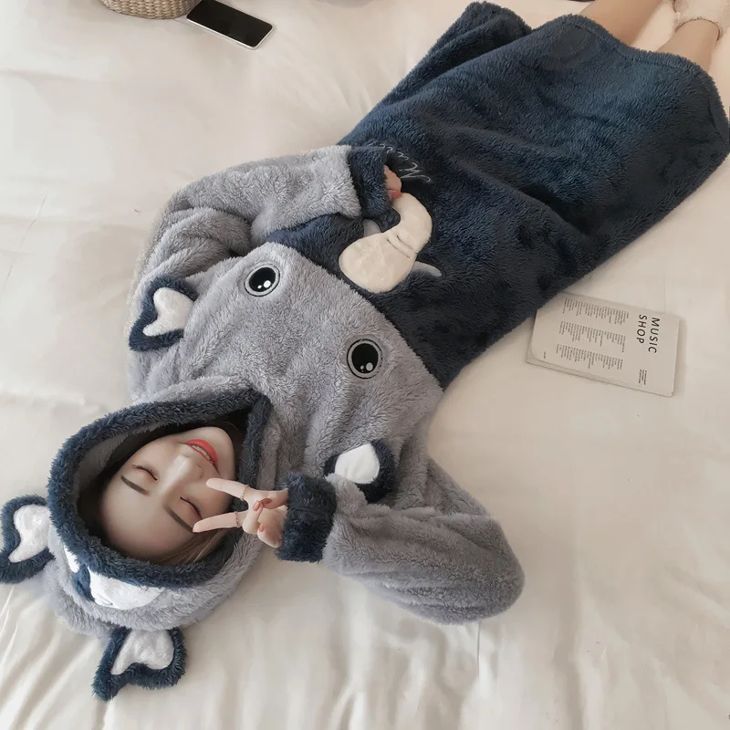 Женское бархатное платье кораллового цвета, осенне-зимняя Пижама, теплая одежда для сна, милая Овечка, рисунок медведя, толстовки, платья VANGULL, новинка