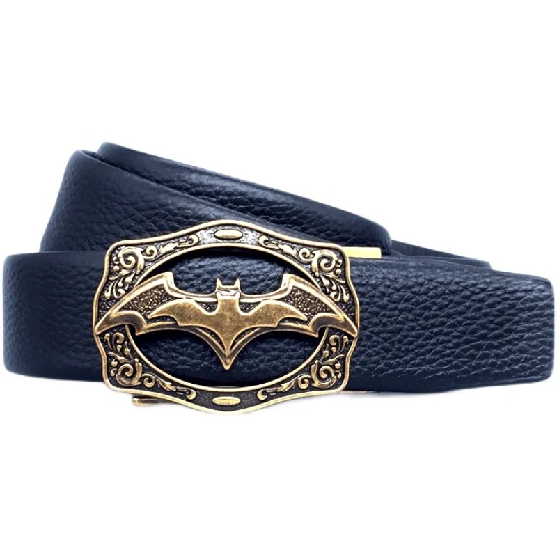 

Luxury Brand Belt 2021 Fashion Cowhide Belt Youth Wild Bat Head Belt High Quality Automatic Buckle Men Belt Cinto Masculino Gg