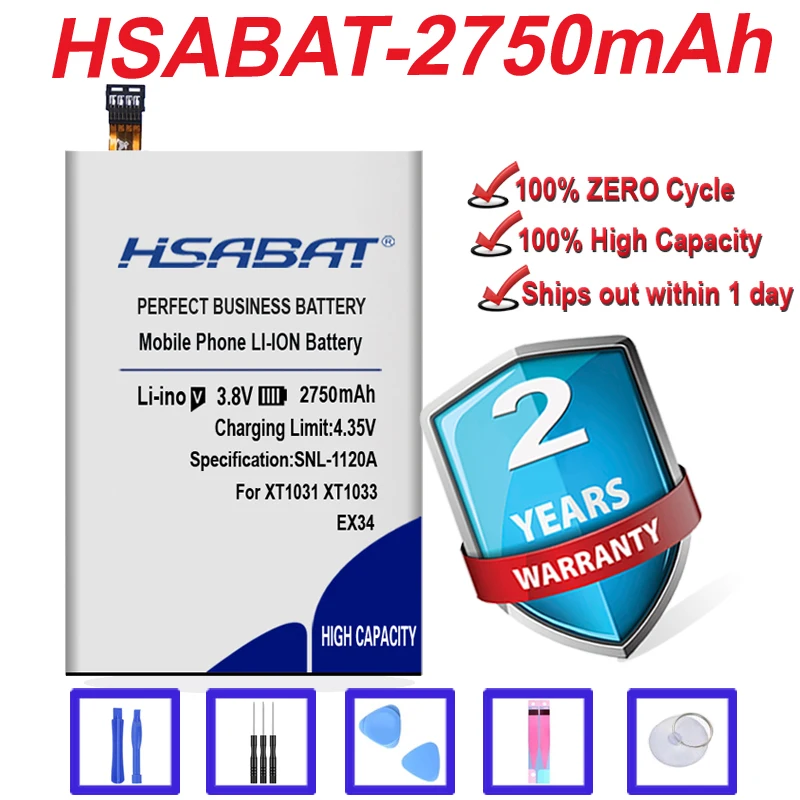 HSABAT Новая батарея для Motorola Ghost Moto X XT1031 XT1033 XT1049 XT1050 XT1052 XT1053 2600mAh EX34|battery for|batteries