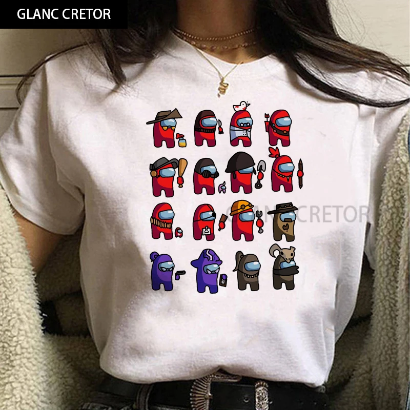 

Harajuku Cool T-shirt Cute Anime Amoung Us Tshirt Graphic Top Tees Male Among Us Graphic Summer T Shirt Women Hip Hop Streetwear