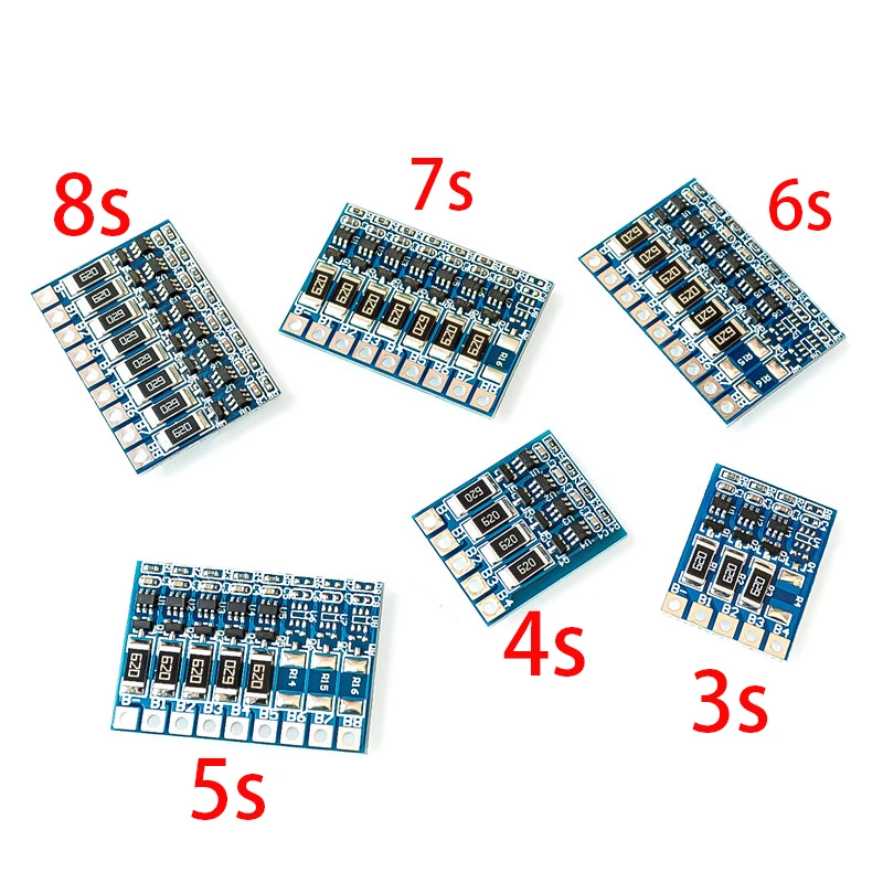 3S 4S 5S 6S 7S 8S 21V 4 2 v литий-ионная балансировочная плата 18650 полная зарядка функция