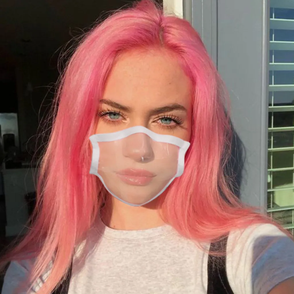 Маска для лица с ясным окном видимый выражение чехол глухого людей уход за кожей