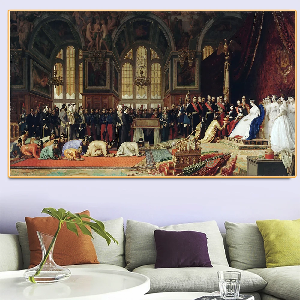 Citon Jean Leon Gerome 》 прием сиамских послов в фонтане картина маслом на холсте