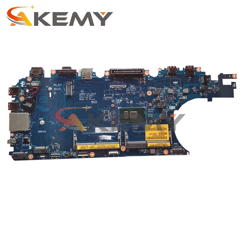 Akemy I3 6100U для Dell Latitude E5570 Материнская плата ноутбука ADM80 LA C641P материнская CN 0V4RYF V4RYF