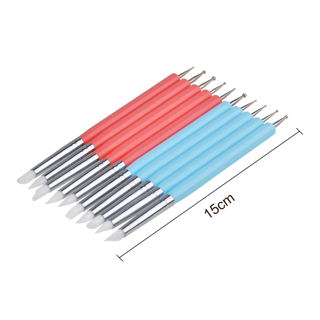 Biutee 5 шт двойной для ногтей художественная силиконовая кисть очистки Ручки