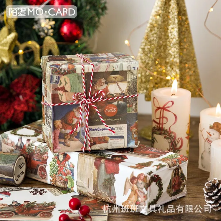 Ретро Декоративный Рождественский скотч декоративная лента для маскировки