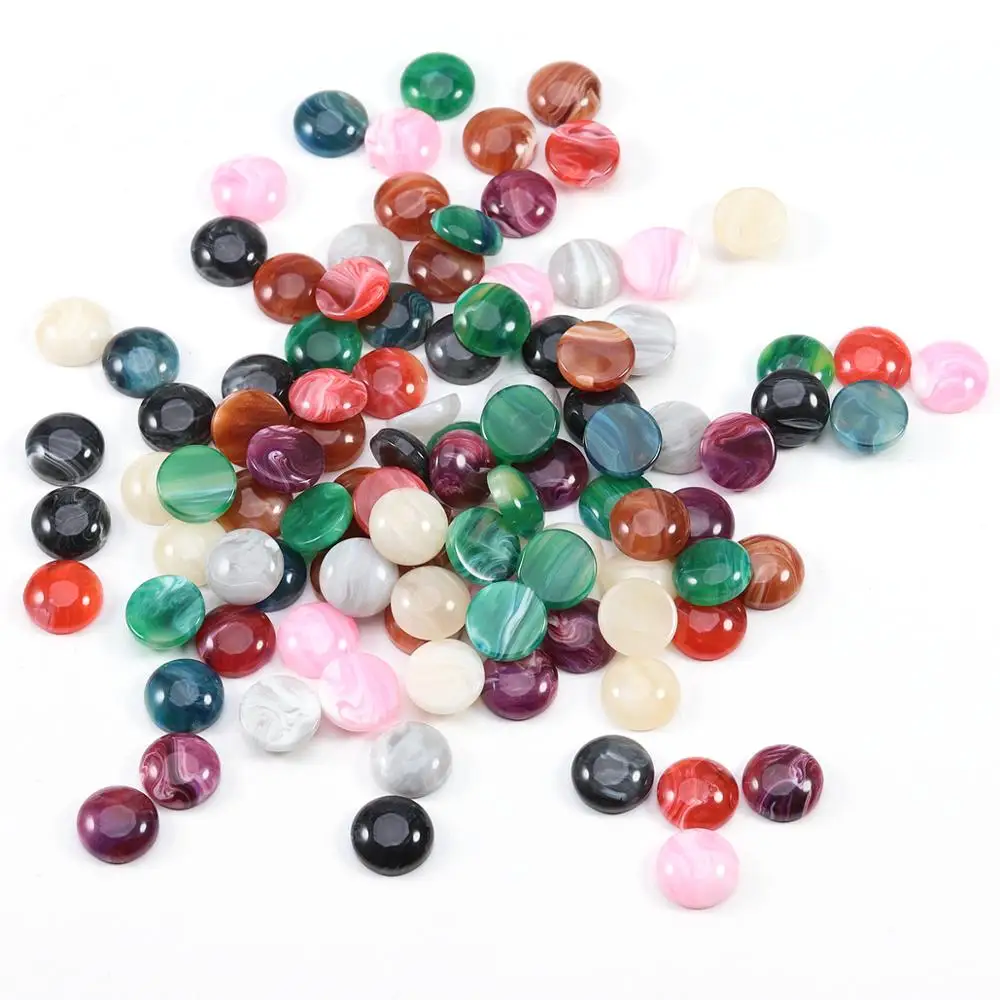 Круглые бусины из смолы кабошон диаметр 10 12 мм 30 шт./лот | Бусины